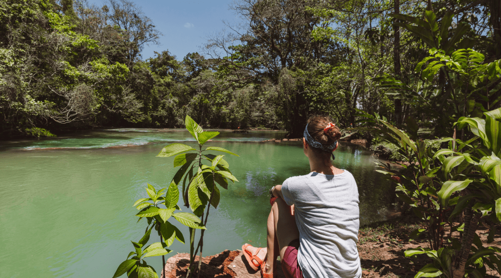 Meditating in nature
